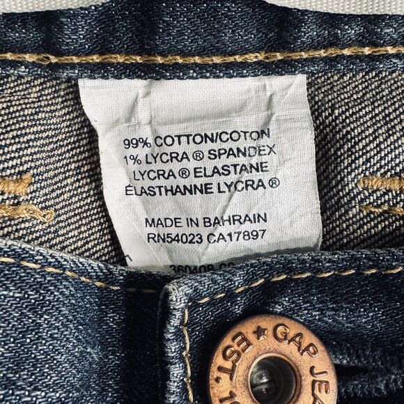 Y2K Gap Original Low Rise Crop Capri Jeans 4 (31x23) Blue Distressed Denim Women - Picture 5 of 11